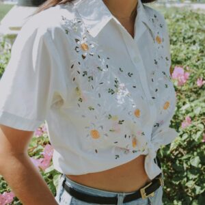 Sinita White Floral Shirt