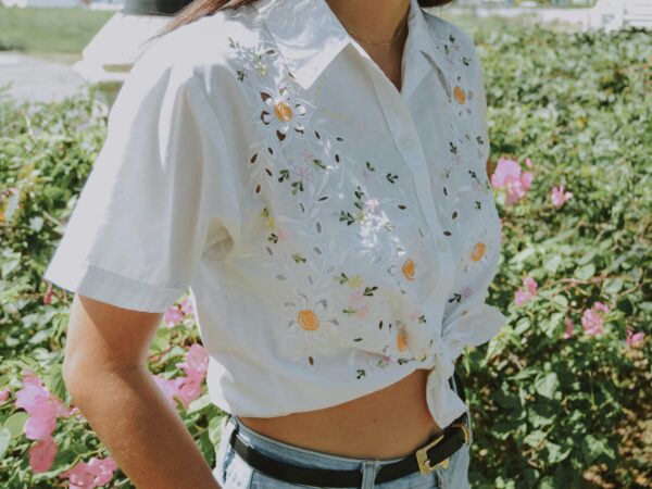Sinita White Floral Shirt